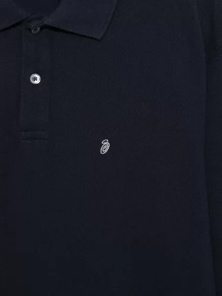 Μακρύς polo Stüssy με κέντημα μπλε