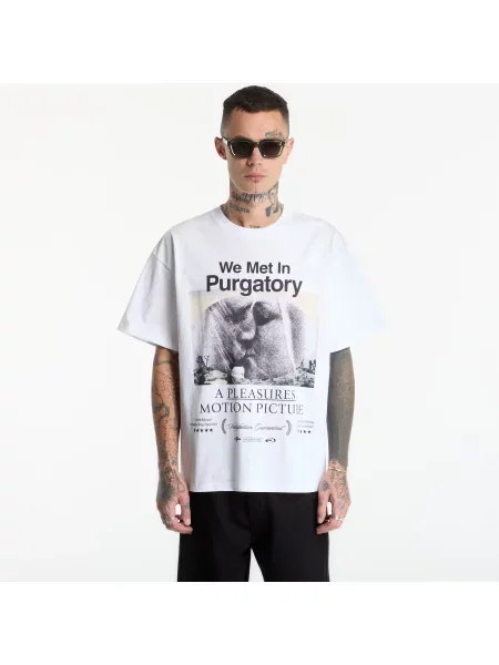Tricou PLEASURES Devotion T-Shirt White M alb