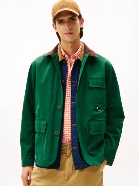 TOMMY HILFIGER Demisezoninė striukė / nendrių ruda