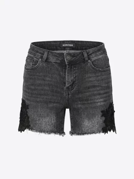 KOROSHI Jeans denim negru