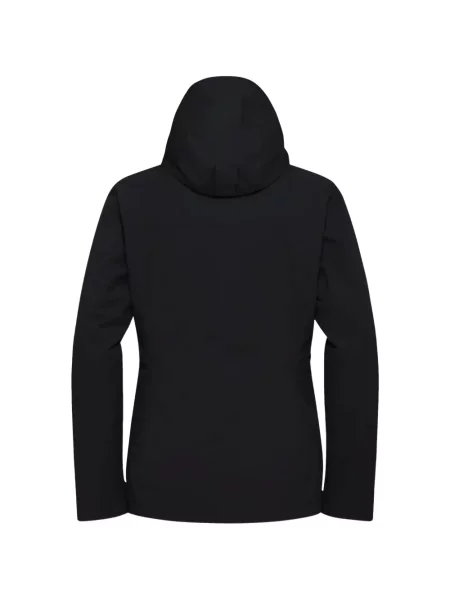 Яке Jack Wolfskin с качулка с принт черно