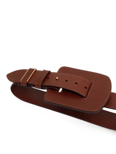 Cu centură curea Chloé din piele cu cataramă maro