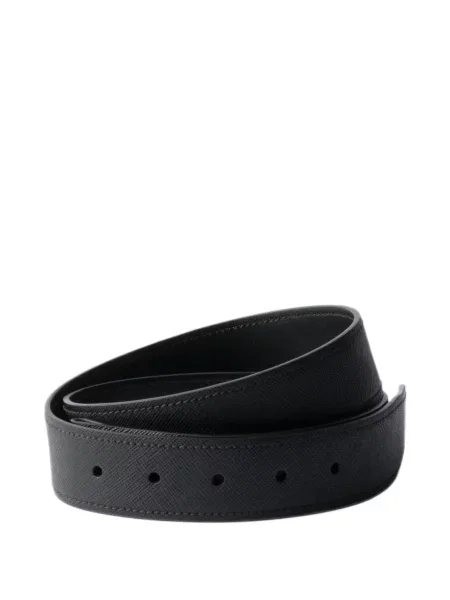 Cu centură curea Prada din piele cu bretele negru