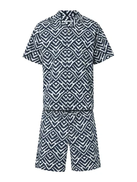 JACK & JONES Cămașă JJMILO albastru marin alb