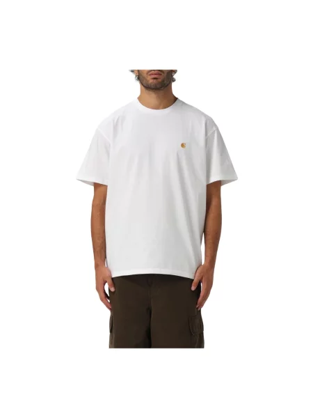 T-shirt z wyhaftowanym logo Carhartt Work In Progress biała