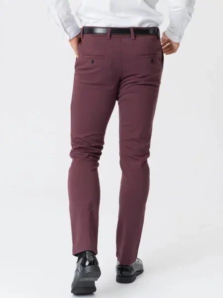 TEESHOPPEN Pantaloni The Original burgundy roșu