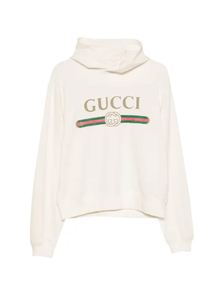 Hanorac cu glugă Gucci cu imagine alb