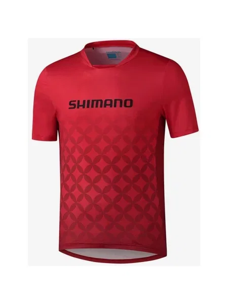Koszulka z krótkim rękawem Shimano Myoko w kolorze czerwonym XS czerwona