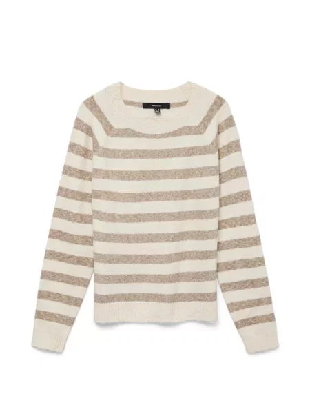 VERO MODA Pulover VMDOFFY crem / închis bej