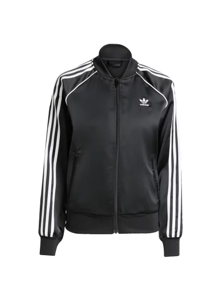 Geacă Adidas Originals din satin negru