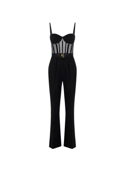 Kombinezon Elisabetta Franchi tiulowy czarny