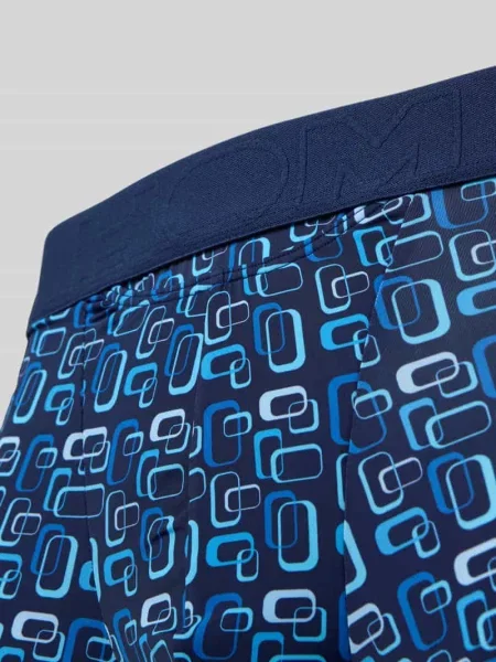 Obcisłe bokserki Slim w kroju slim fit z detalem z logo model Elvis' Hom granatowe