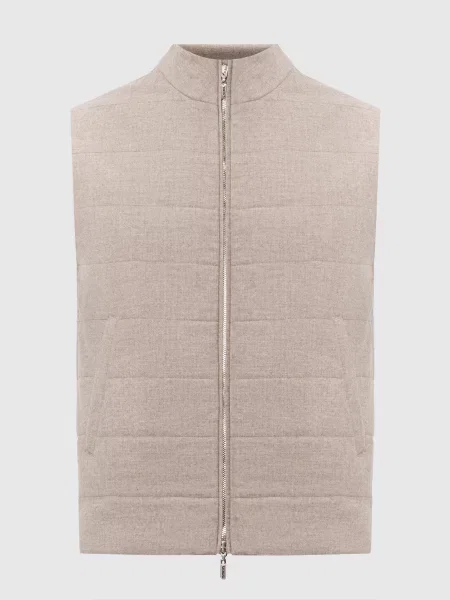 Шерстяной жилет Bertolo Cashmere серый