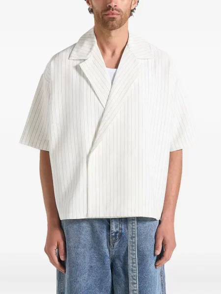 Риза Manière De Voir на райета бяло