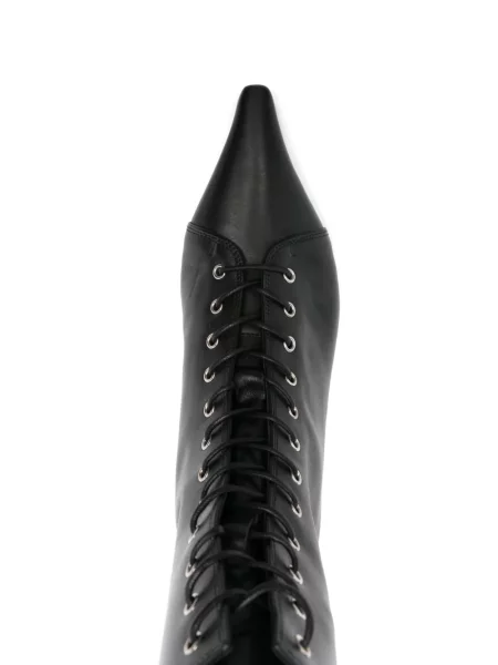 Botine Aeyde cu șireturi din dantelă negru