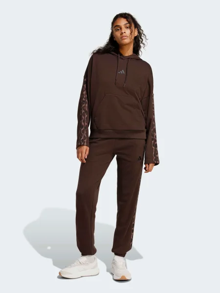 ADIDAS SPORTSWEAR Športne hlače Seasonal Essentials kamela / čokolada črna
