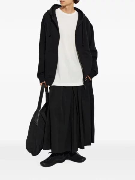Тениска Yohji Yamamoto с кръгло деколте бяло