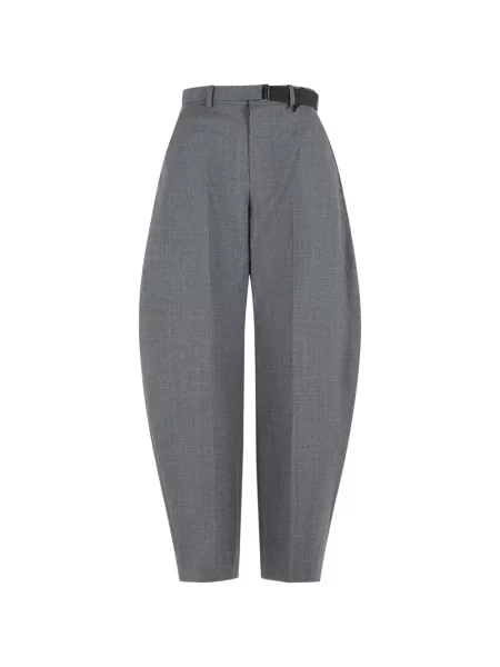 Cu centură pantaloni Sacai gri