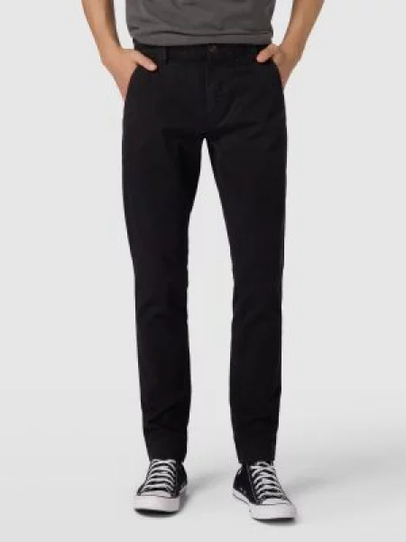 Chinosy o kroju slim fit z z tyłu model ‘SCANTON’ Tommy Jeans czarne