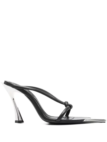 Sandale Mugler din piele negru