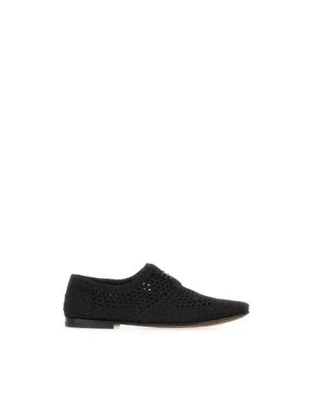 Derby Dolce And Gabbana skórzany wsuwany czarny