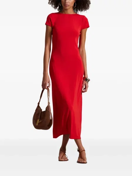 Polo Polo Ralph Lauren z twillu do kolan plisowane żółte