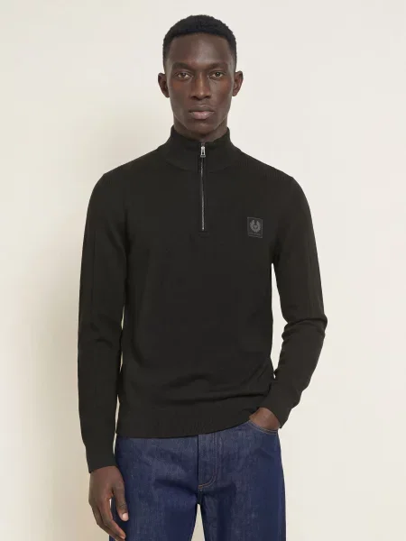 Belstaff Svetr Troyer Colden Z Merino Vlny černá