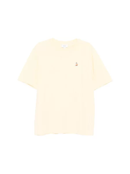 Koszulka Maison Kitsune z krótkim rękawem żółta