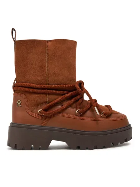 Kozačky Tommy Hilfiger hnědé