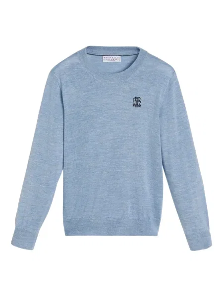 Sweter dziecięcy Brunello Cucinelli niebieski