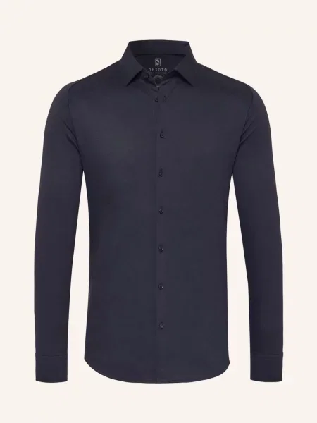 Desoto Košile Z Džersejové Látky Slim Fit tmavě modrá