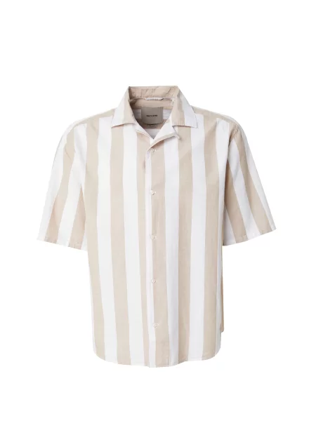 Only & Sons Košile ONSTES tmavě béžová bílá