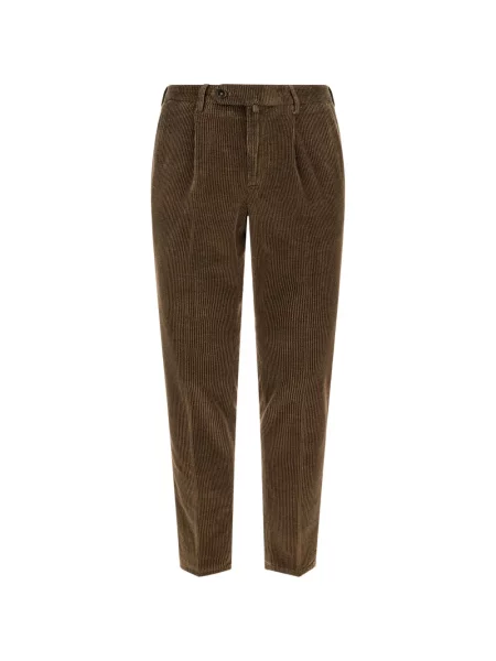 Pantaloni Briglia 1949 de catifea cord conici maro