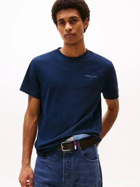 Tommy Jeans Tričko tmavomodrá modrá