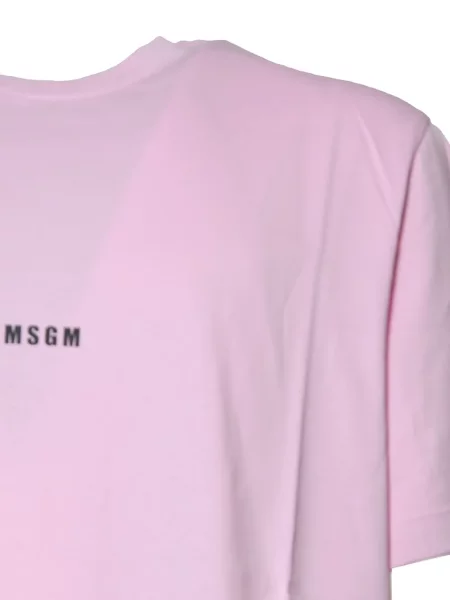 Tricou Msgm cu imagine cu decolteu rotund roz