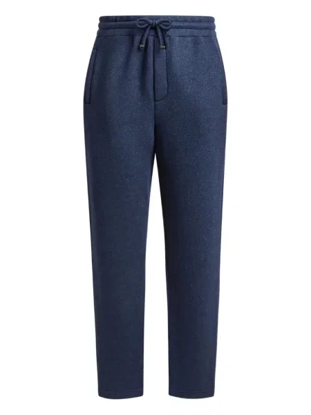 Pantaloni Etro din jacard albastru