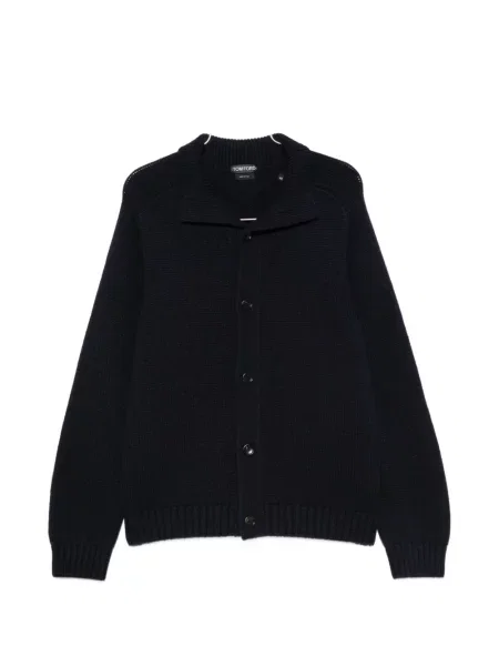 Gulerat cardigan Tom Ford tricotate albastru