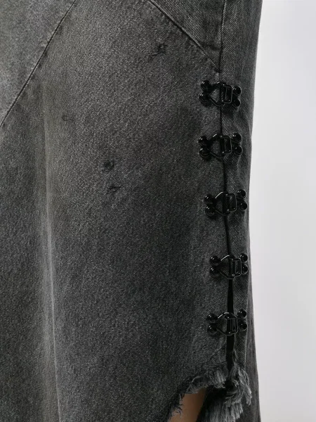 Fustă din denim Olivier Theyskens lungă gri