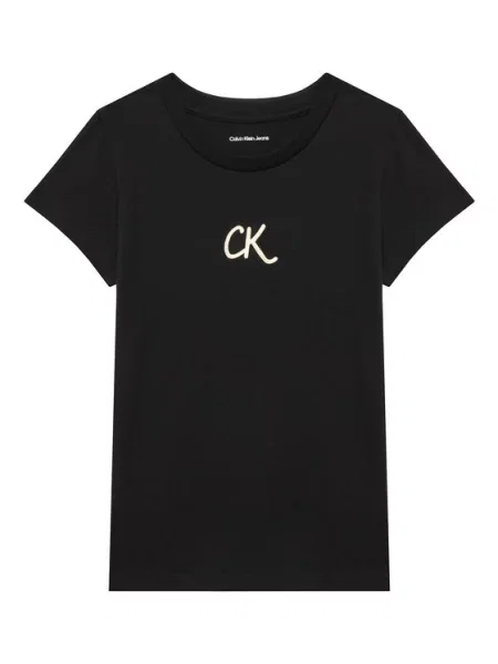 Calvin Klein Jeans Marškinėliai Glitter M juoda