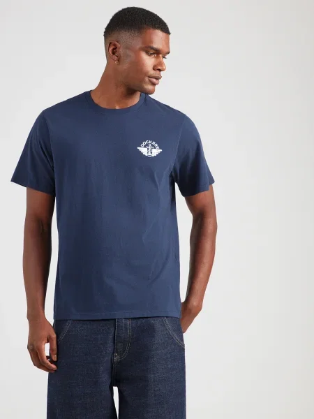 Dockers Tricou bleumarin alb