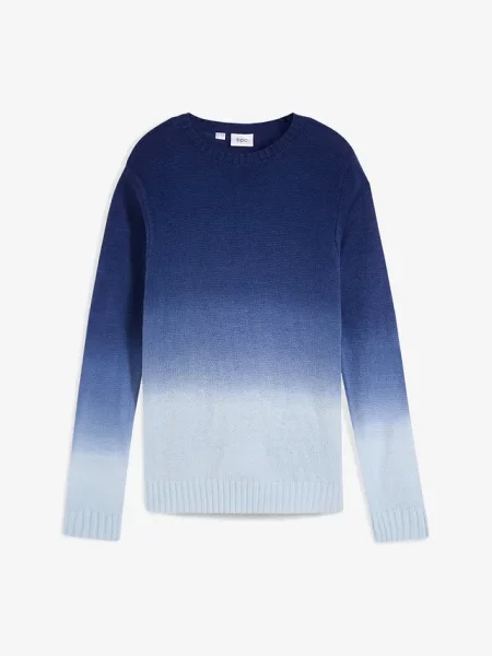 Sweter w cieniowanym kolorze niebieski
