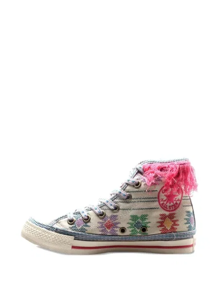 Sneakerși Converse Chuck Taylor All Star cu dungi cu franjuri din țesătură twill negru