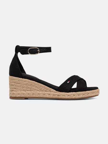 TOMMY HILFIGER Sandale cu baretă negru