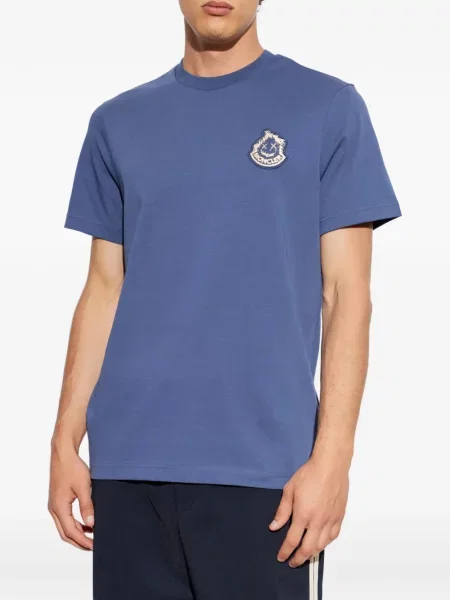Tričko Moncler s autogramem modré