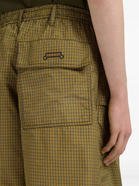 Pantaloni Marni în carouri verde