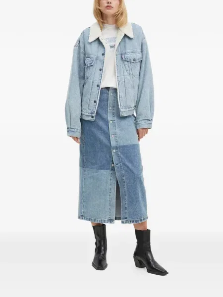 Blugi drepți Levi's® zdrențuiți negru