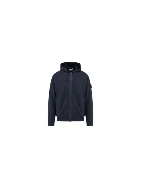 Bluza rozpinana Stone Island z kamieniami niebieska