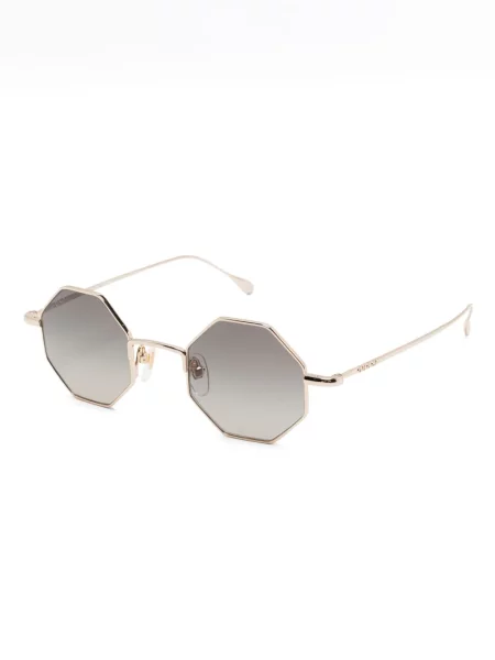 Ochelari de soare Gucci Eyewear cu imprimeu geometric auriu