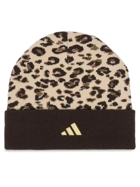 Czapka typu beanie z grafiką Leo brązowa