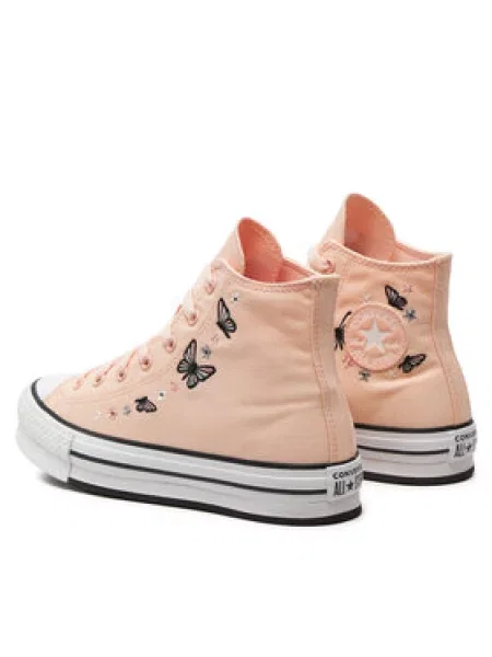 Modne superge Converse Chuck Taylor All Star Eva Lift Butterflies roza